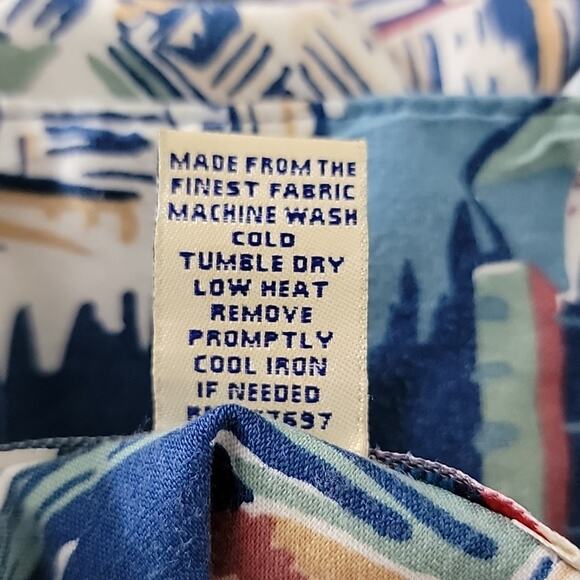 Bluewater Wear Vintage Hawaiian Button-up Short-sleeve Shirt California Theme L - Picture 14 of 14